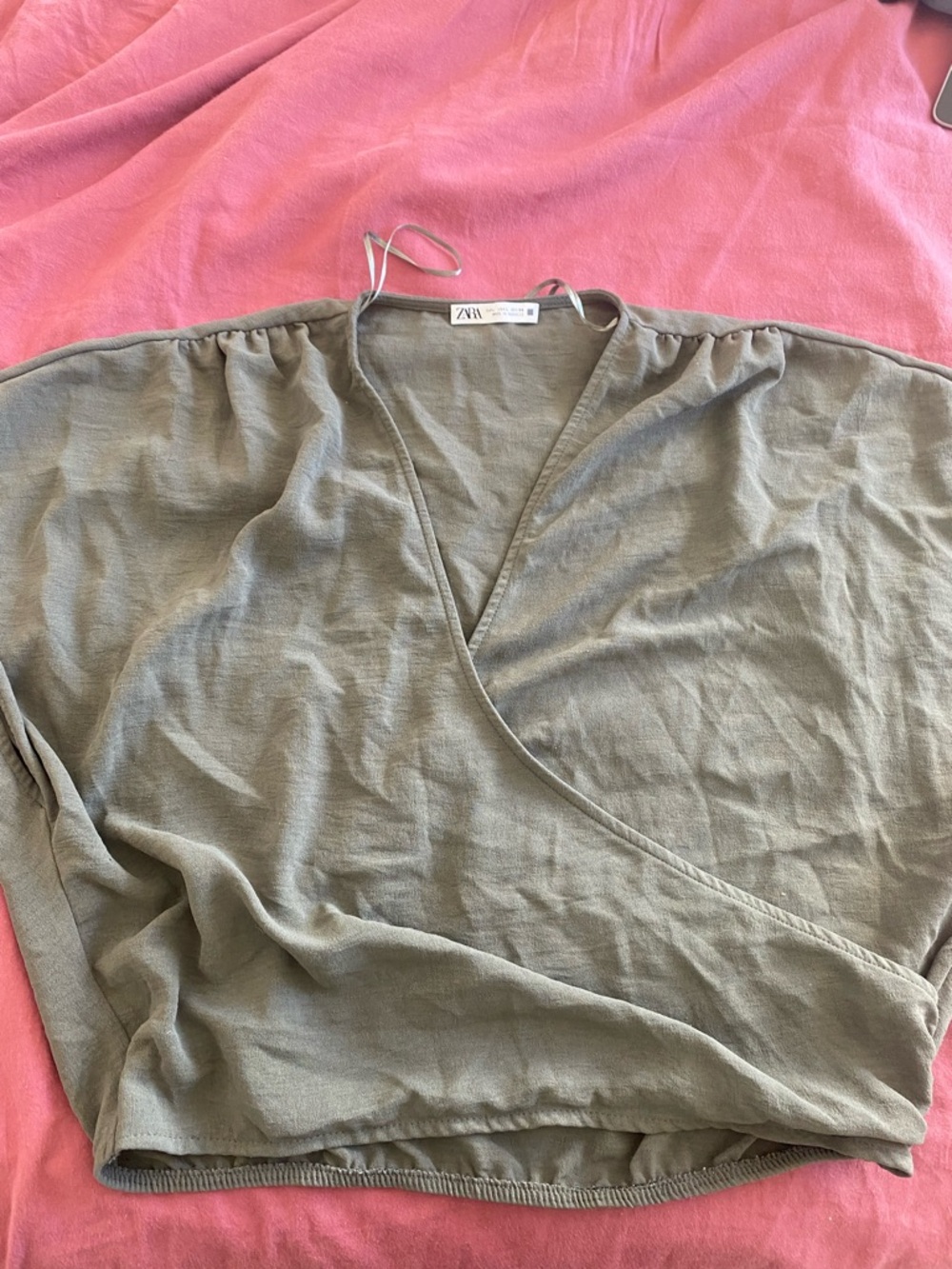 Zara Olive Green matching set - pants and top!
